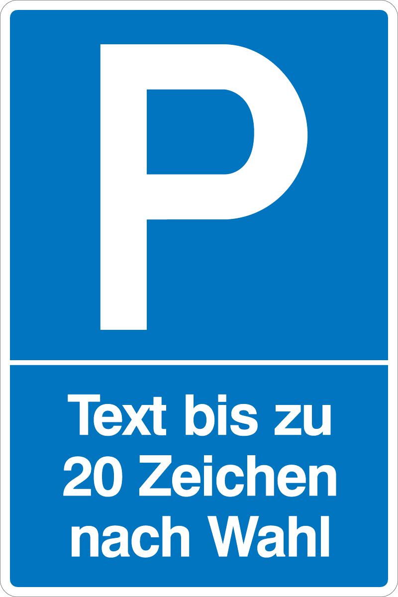 Parkplatzschild Standard 9 ZOOM