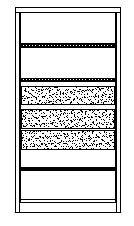 PAVOY Schwerlastschrank Basis lichtgrau mit Schubladen, Breite 1040 mm Technische Zeichnung 1 ZOOM