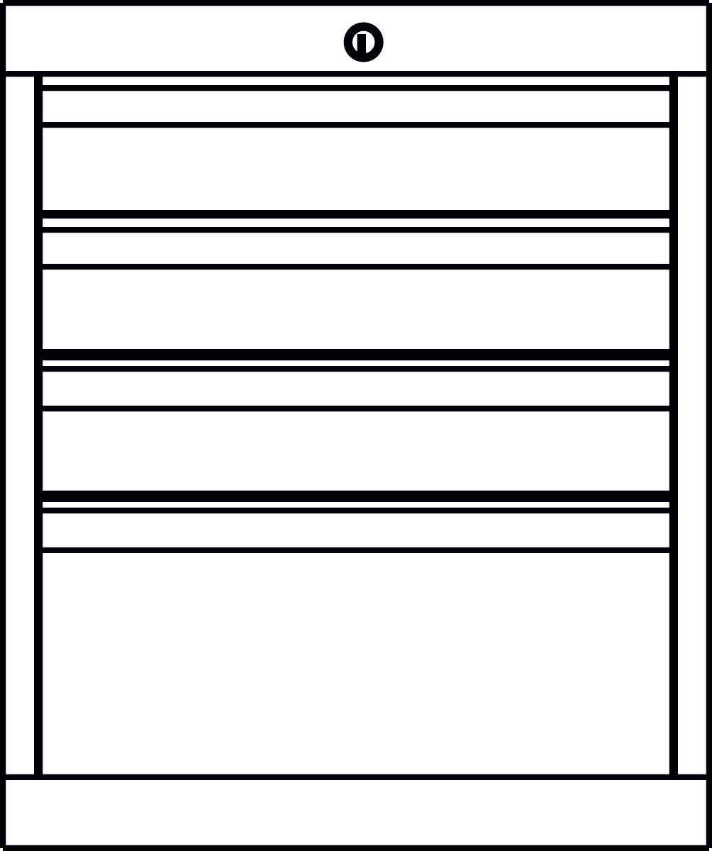 PAVOY Schubladenschrank Basis Plus Technische Zeichnung 1 ZOOM