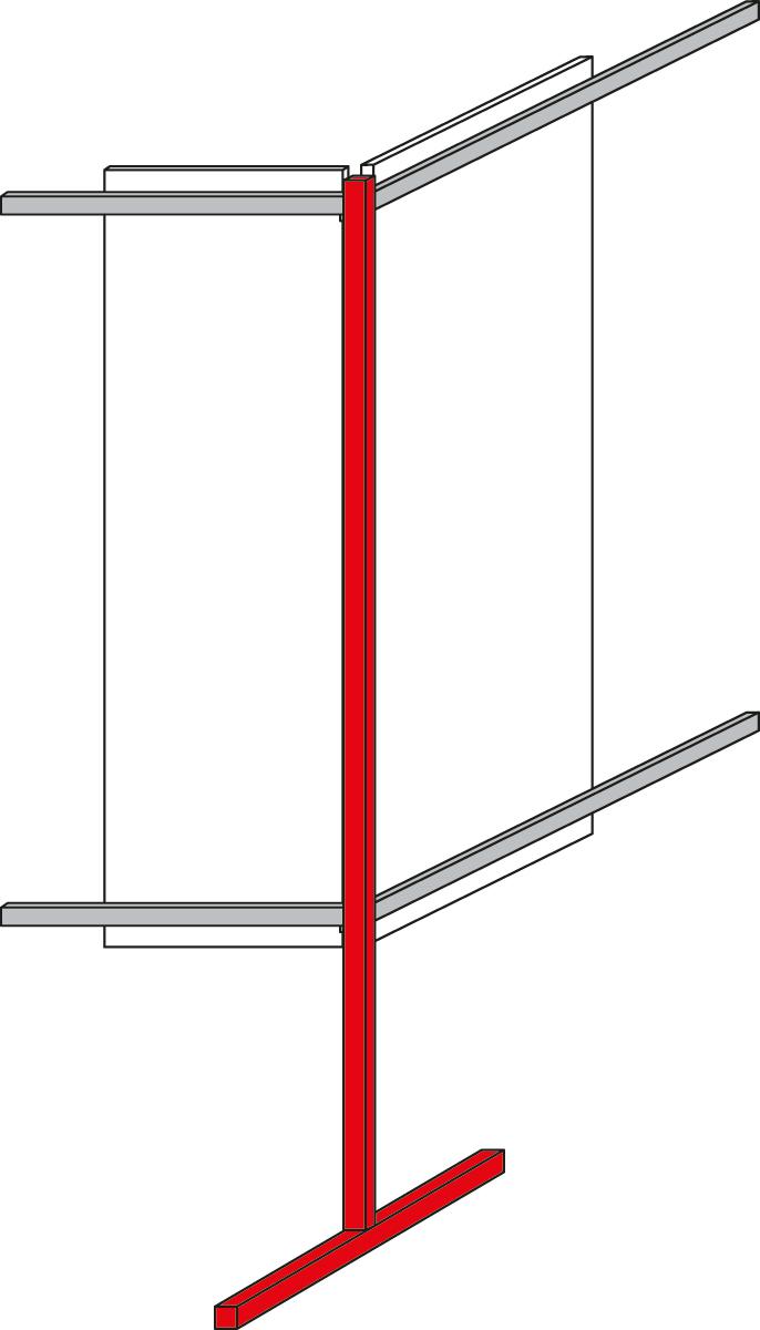 Kappes Eckstütze RasterPlan® für Loch-/Schlitzplatte Technische Zeichnung 1 ZOOM