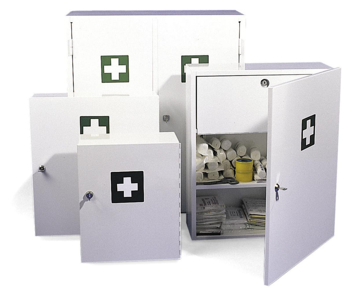 actiomedic Erste-Hilfe-Schrank aus Stahl, leer / für Füllung nach DIN 13157 Standard 3 ZOOM