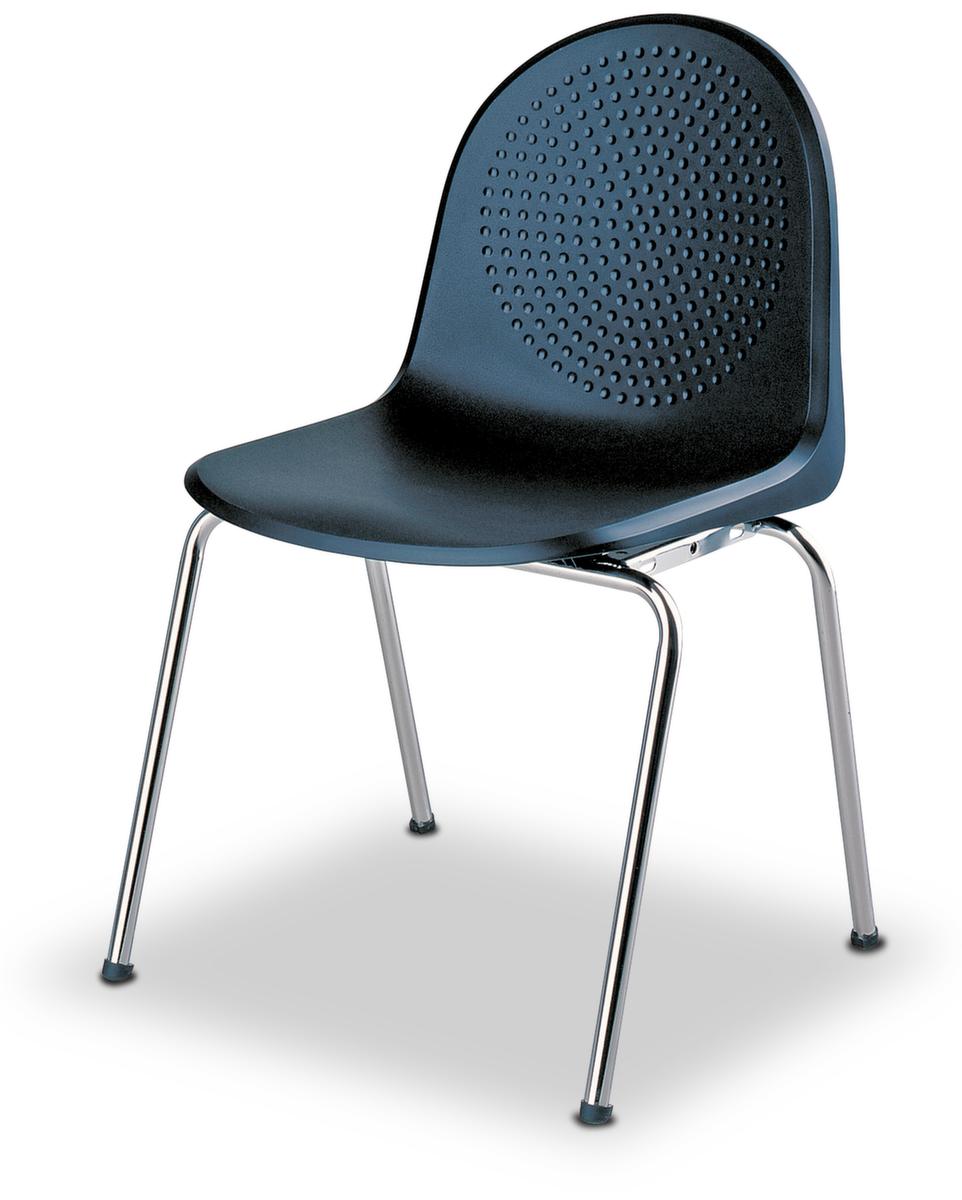 Nowy Styl Kunststoffschalenstuhl mit rundem Rücken, schwarz Standard 1 ZOOM