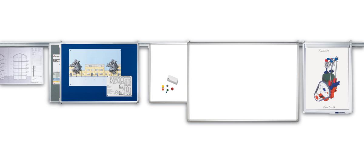 Whiteboard für Wandschienen-System, Höhe x Breite 900 x 1200 mm Milieu 1 ZOOM