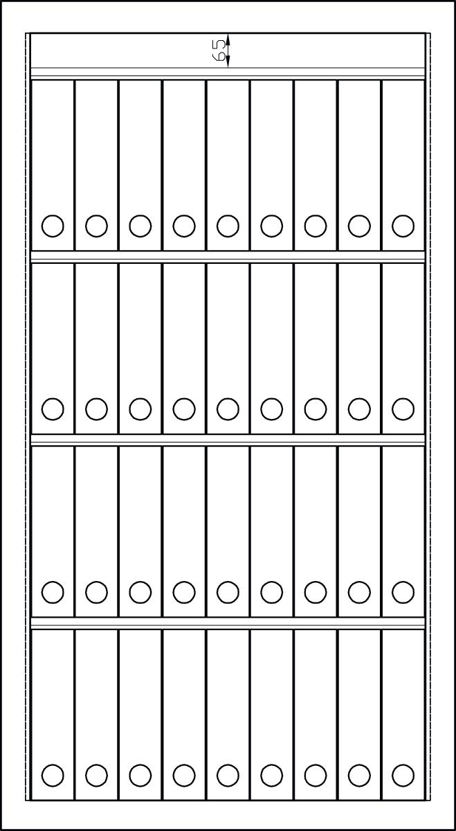 Format Tresorbau Wertschutzschrank mit Sicherheitsstufe VdS 2 Technische Zeichnung 1 ZOOM