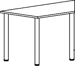 Trapezförmiger Konferenztisch, Breite x Tiefe 800 x 520 mm, Platte Buche Technische Zeichnung 1 ZOOM