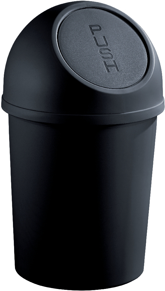 helit Push-Abfallbehälter, 13 l, schwarz Standard 1 ZOOM