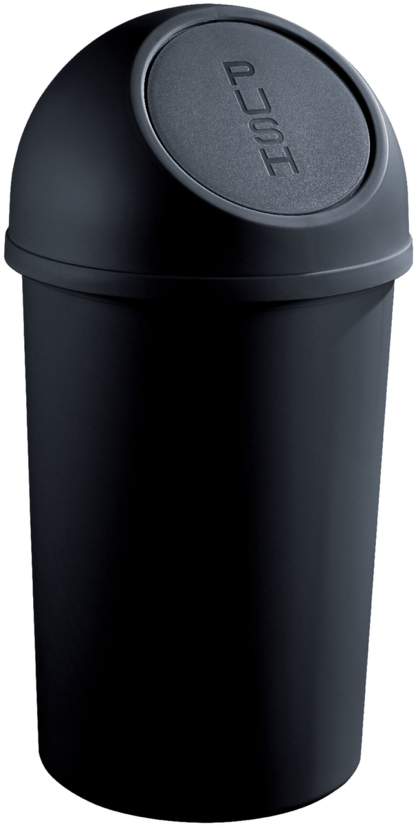 helit Push-Abfallbehälter, 25 l, schwarz Standard 1 ZOOM