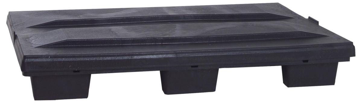 Paletten-Faltbox mit Ladeklappe, Auflast 500 kg, 9 Füße, Länge x Breite 800 x 1200 mm Detail 1 ZOOM