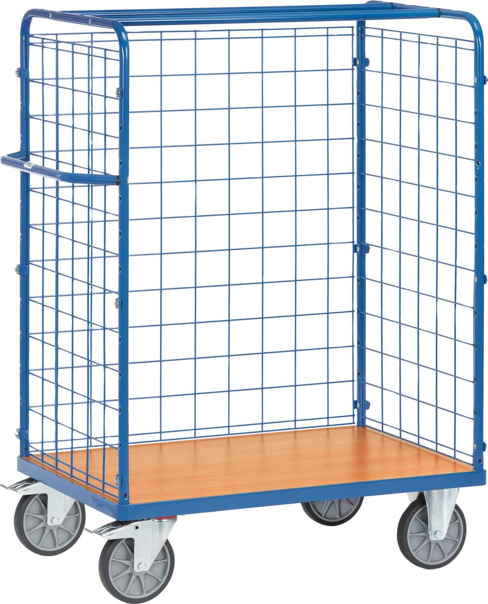 fetra Paketwagen mit Drahtgitterwänden, Traglast 600 kg Standard 1 ZOOM