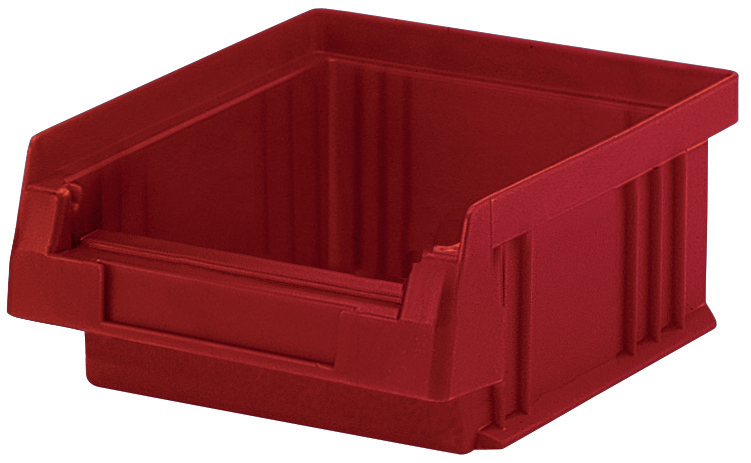Lakape Stapelbarer Sichtlagerkasten Eco rollenbahngeeignet, rot, Tiefe 89 mm, Polypropylen Standard 1 ZOOM