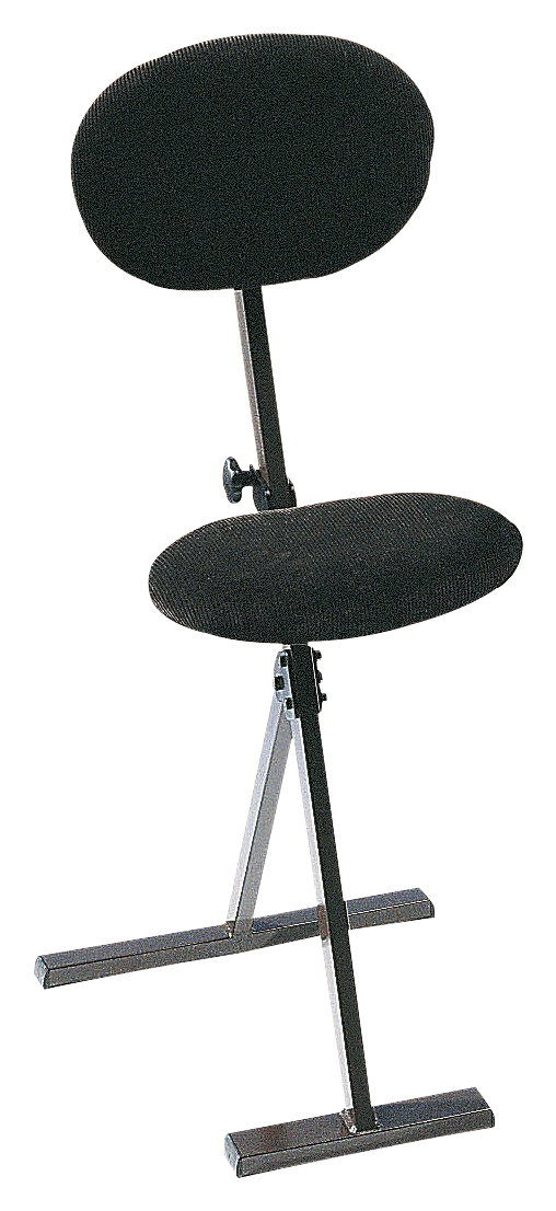 Kappes Klappbare Stehhilfe ErgoPlus® mit Rückenlehne, Sitzhöhe 550 - 900 mm, Sitz dunkelgrau Standard 1 ZOOM