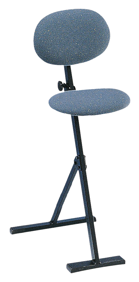 Kappes Klappbare Stehhilfe ErgoPlus® mit Rückenlehne, Sitzhöhe 550 - 900 mm, Sitz dunkelblau Standard 1 ZOOM
