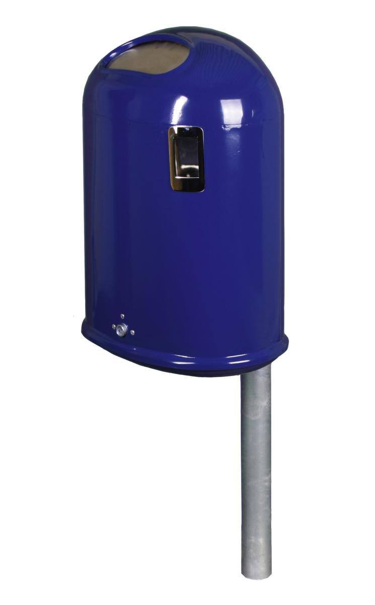Ovaler Abfallbehälter für den Außenbereich, kobaltblau Standard 1 ZOOM