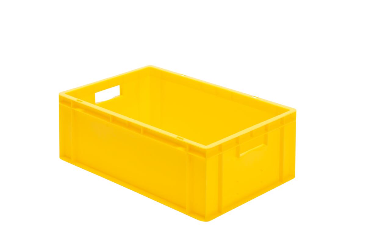Lakape Euronorm-Stapelbehälter Favorit Wände + Boden geschlossen, gelb, Inhalt 40 l