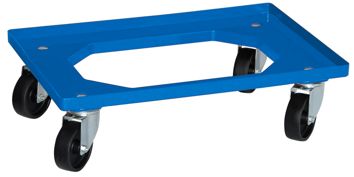 Kastenroller mit offenem Winkelrahmen, Traglast 250 kg, blau Standard 1 ZOOM