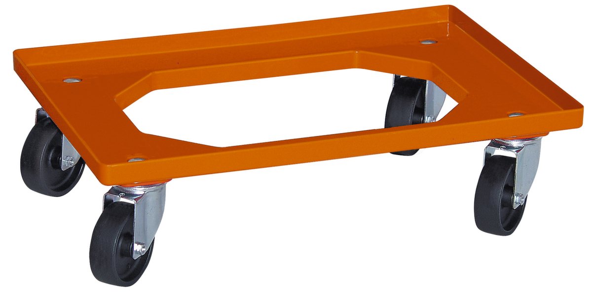 Kastenroller mit offenem Winkelrahmen, Traglast 250 kg, orange Standard 1 ZOOM