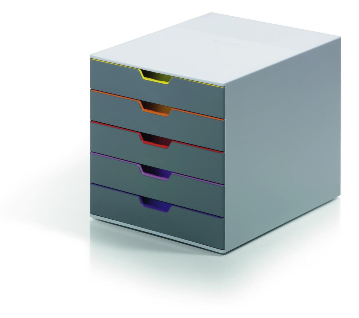 Durable Schubladenbox VARICOLOR® in grau, für DIN A4/DIN C4/Folio Standard 2 ZOOM