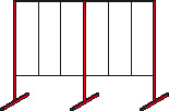 Kappes Loch-/Schlitzplatten-Trennwand RasterPlan® als Doppelfeld 180° Technische Zeichnung 1 ZOOM