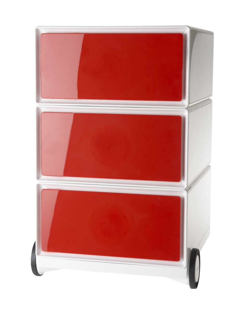 Paperflow Rollcontainer easyBox, 3 Schublade(n), weiß/rot Standard 1 ZOOM