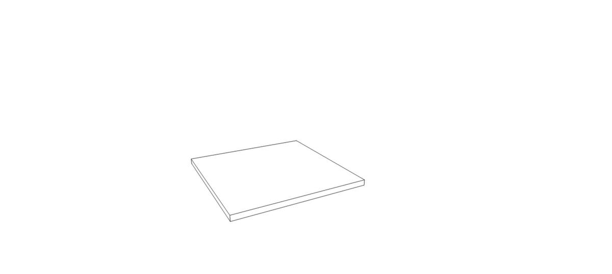 Quadrifoglio Abdeckplatte T45 für Büroschrank/-regal, Breite x Tiefe 430 x 450 mm Technische Zeichnung 1 ZOOM