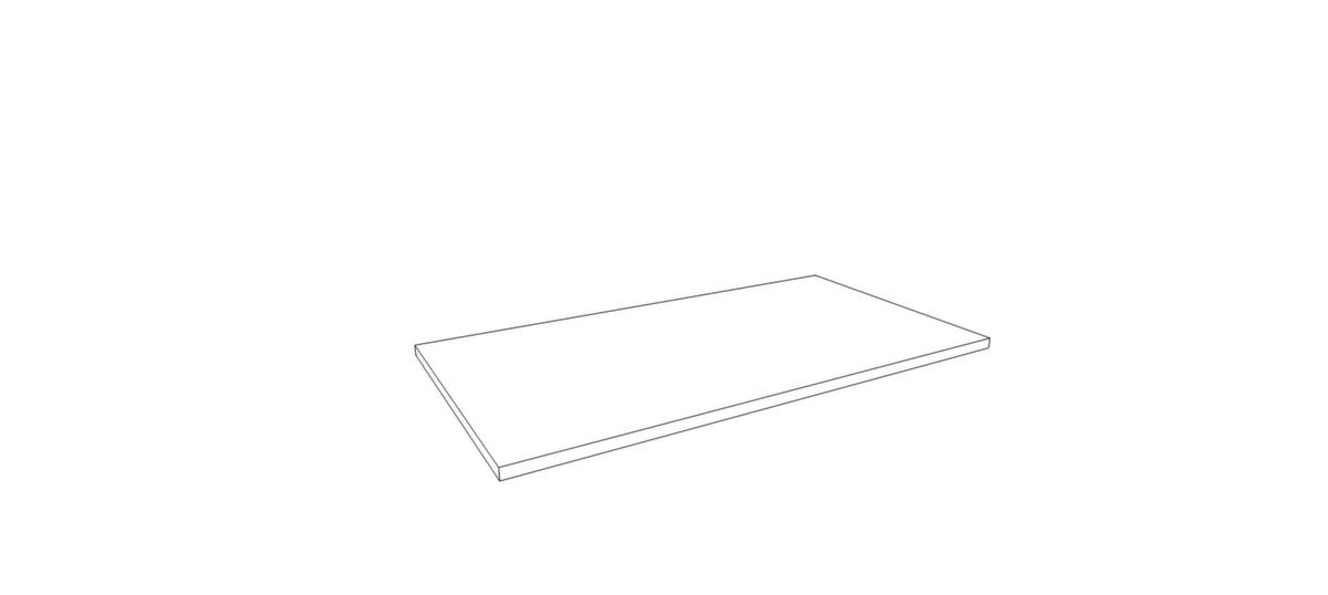 Quadrifoglio Abdeckplatte T45 für Büroschrank/-regal, Breite x Tiefe 860 x 450 mm Technische Zeichnung 1 ZOOM