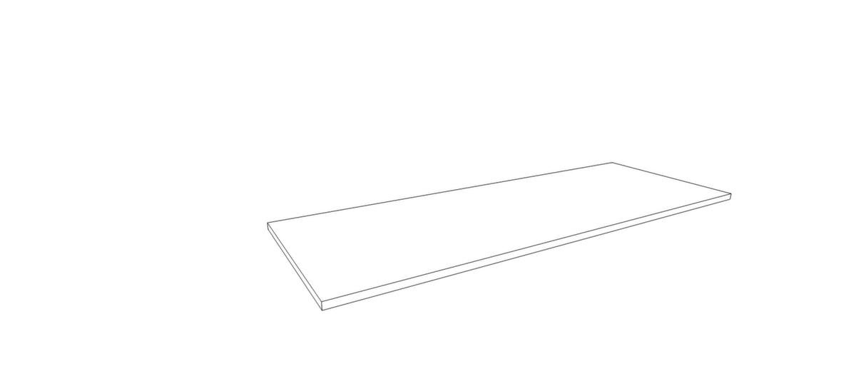 Quadrifoglio Abdeckplatte T45 für Büroschrank/-regal, Breite x Tiefe 1290 x 450 mm Technische Zeichnung 1 ZOOM