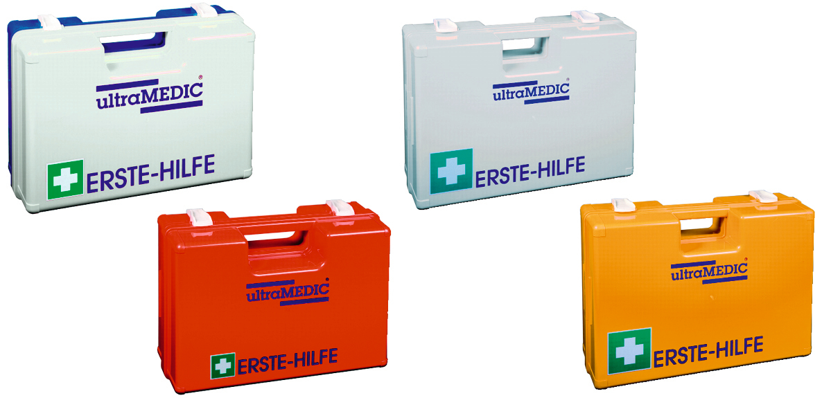 ultraMEDIC Erste-Hilfe-Koffer mit Wandhalterung gemäß Önorm Z 1020 Standard 1 ZOOM