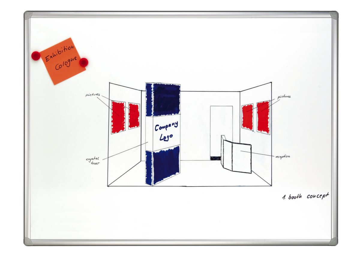 Franken Whiteboard PRO, Höhe x Breite 900 x 1800 mm