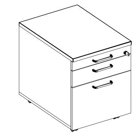 Nowy Styl Schreibtisch E10 mit 4-Fußgestell Technische Zeichnung 2 ZOOM