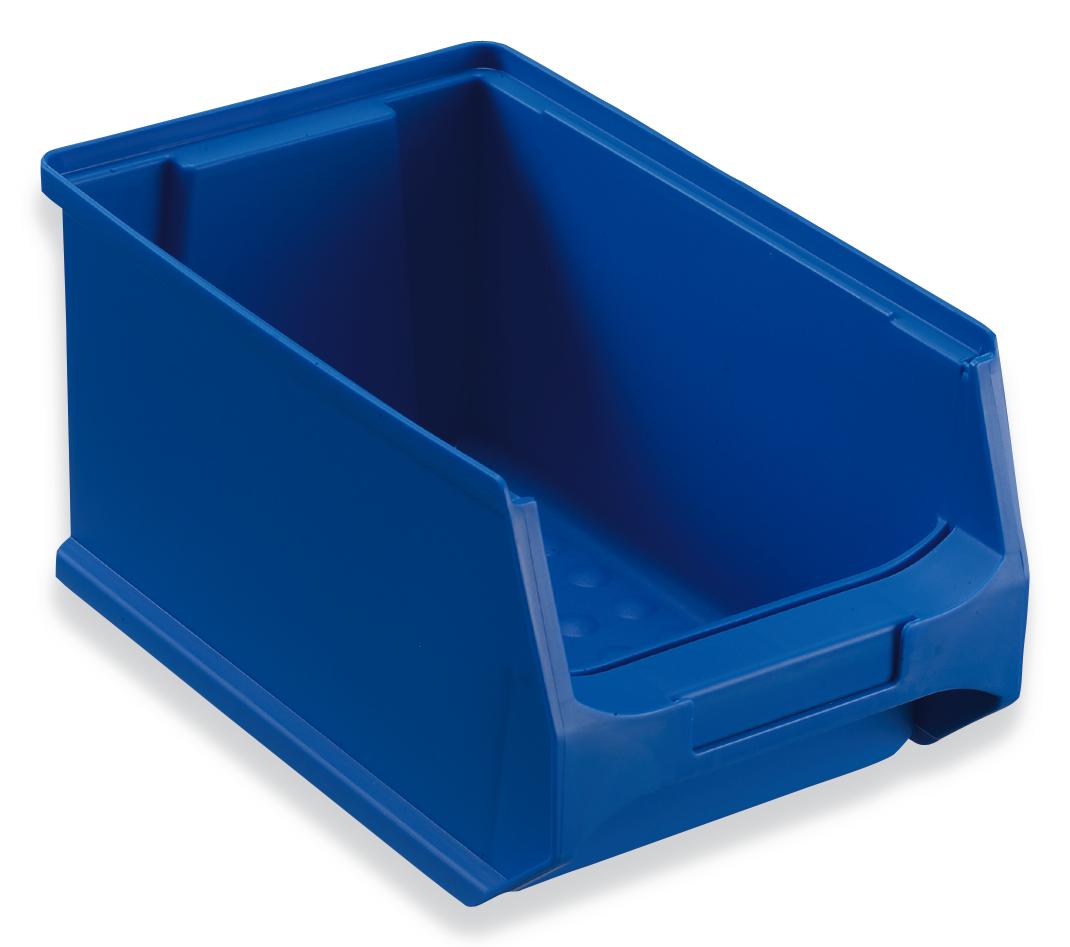 Sichtlagerkasten Grip mit Noppenboden, blau, Tiefe 235 mm, Polypropylen Standard 1 ZOOM