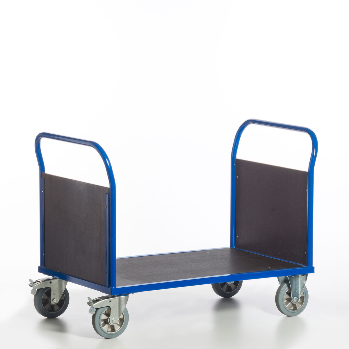Rollcart Doppelstirnwandwagen mit rutschsicherer Ladefläche, Traglast 1200 kg, Ladefläche 2000 x 800 mm Standard 1 ZOOM
