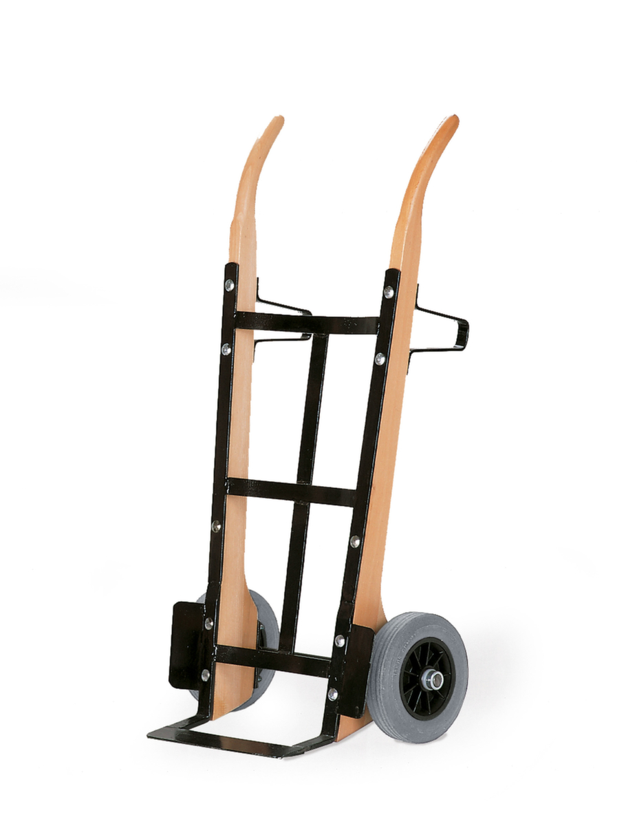 Rollcart Holz-Sackkarre mit Stahlbeschlägen an Holmen und Rückwand Standard 1 ZOOM