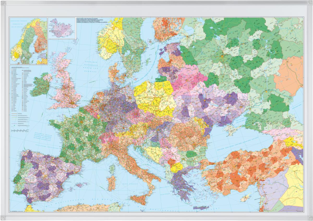 Franken Europakarte, Höhe x Breite 980 x 1380 mm Standard 1 ZOOM
