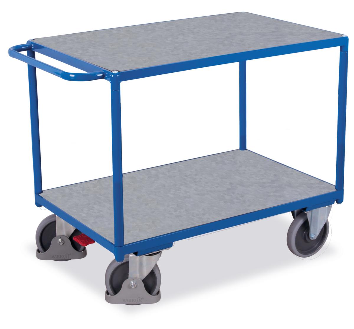 VARIOfit Tischwagen mit Zink/MDFetagen 1000x700 mm, Traglast 500 kg, 2 Etagen Standard 1 ZOOM