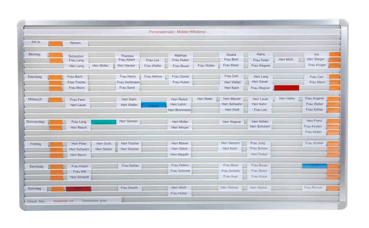 EICHNER Planungstafel Visiplan mit Schienen, Höhe x Breite 580 x 1600 mm Standard 3 ZOOM