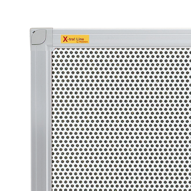 Franken Pinn- und Magnettafel X-tra!Line® Pin n Mag aus Textil mit Metallgitter Detail 1 ZOOM