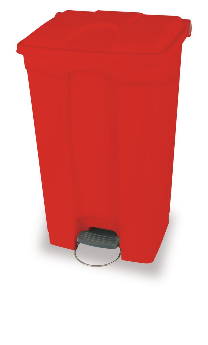 Tretabfallbehälter, 90 l, rot, Deckel rot Standard 1 ZOOM