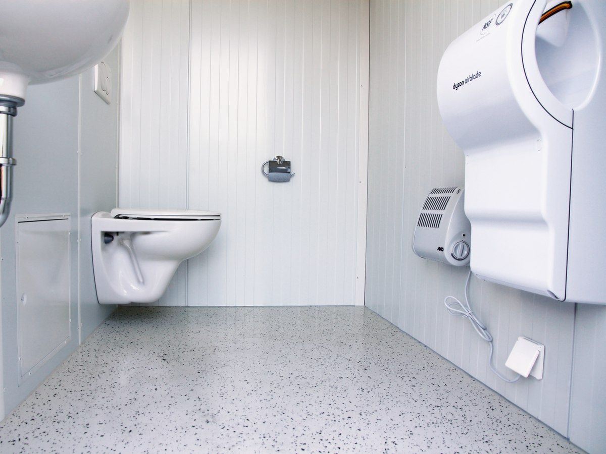 Säbu Toilettencontainer FLADAFI® für Damen und Herren, Höhe x Breite x Tiefe 2600 x 3050 x 2170 mm Detail 1 ZOOM