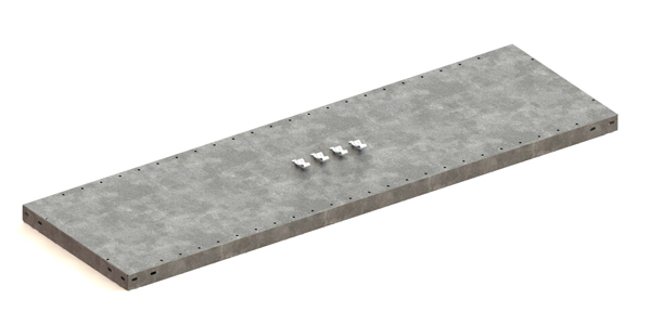 META Fachboden für Lagerregal schwere Bauart, Breite x Tiefe 1300 x 400 mm Standard 1 ZOOM