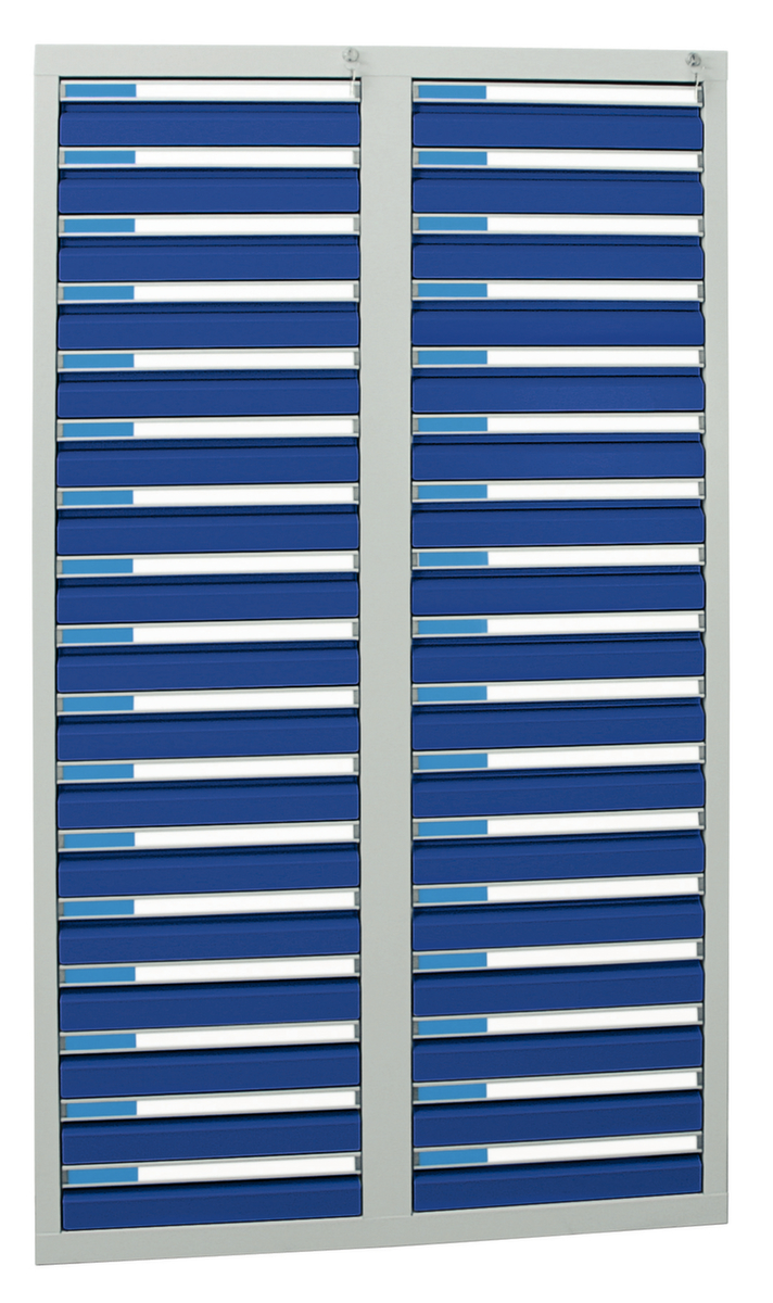 stumpf Schubladenschrank ES 510, 34 Schublade(n), RAL7035 Lichtgrau/RAL5010 Enzianblau Standard 1 ZOOM