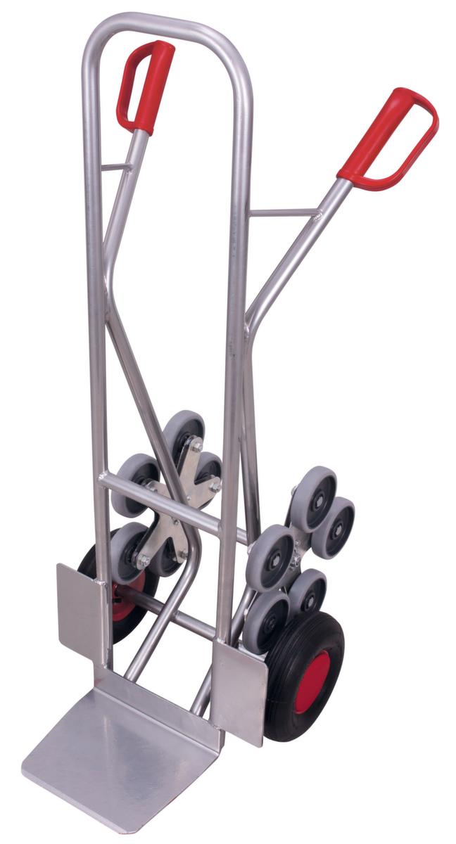 VARIOfit 5-Stern-Treppenkarre aus Aluminium, Traglast 200 kg, Schaufelbreite 320 mm, Luft-Bereifung Standard 2 ZOOM
