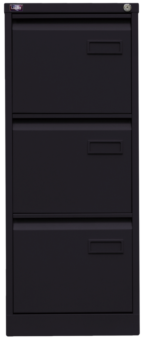 Bisley Hängeregistraturschrank Light, 3 Auszüge, schwarz/schwarz Standard 2 ZOOM