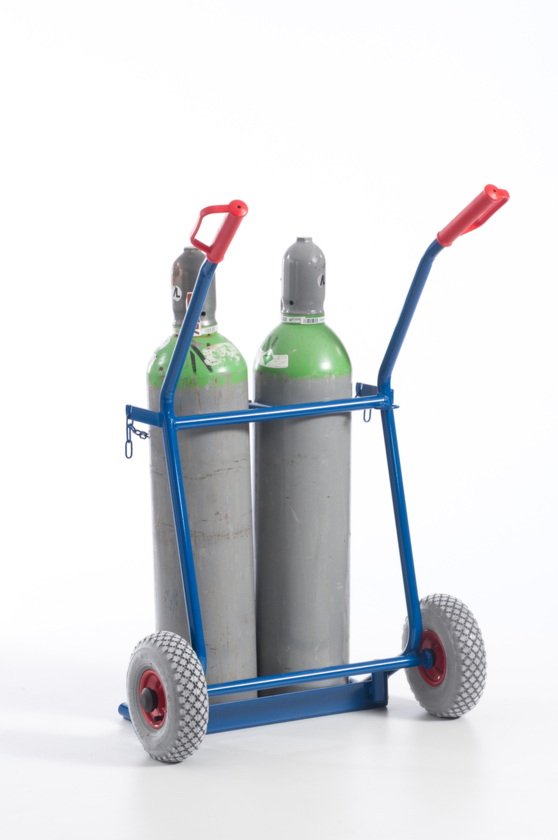 Rollcart Flaschenkarre, für 2x20 l Flasche, Luft-Bereifung Standard 5 ZOOM