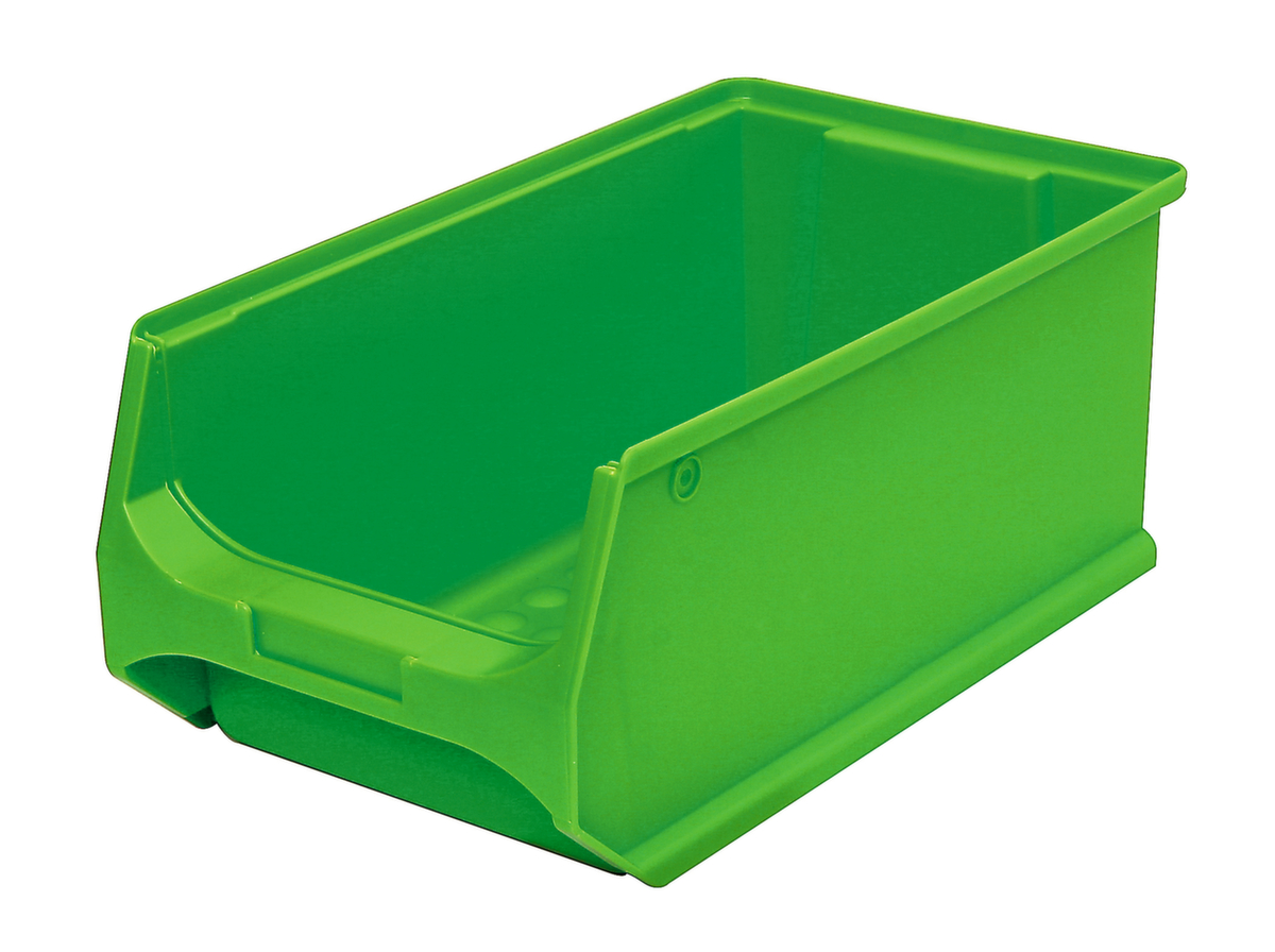Sichtlagerkasten Grip mit Noppenboden, grün, Tiefe 350 mm, Polypropylen Standard 1 ZOOM