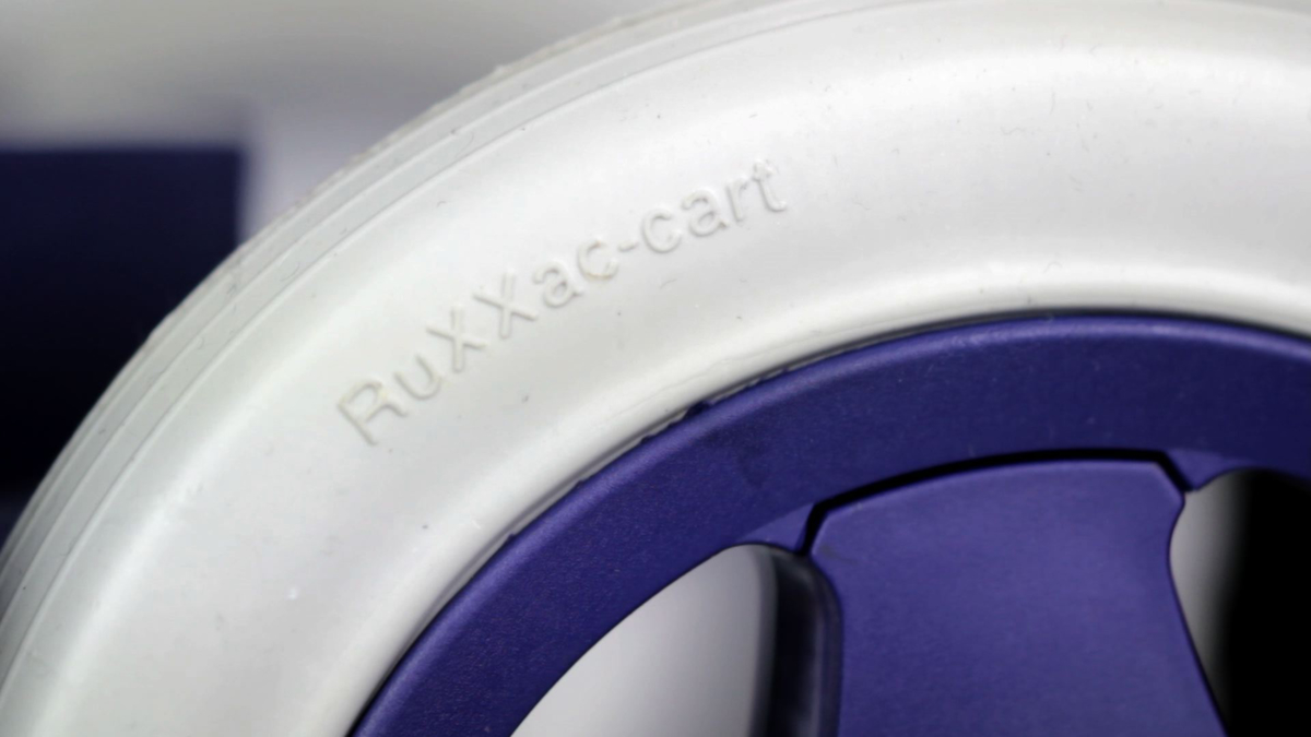 Klappbare Alu-Sackkarre RuXXac Business XL, Traglast 125 kg, Polymer-Bereifung Detail 4 ZOOM