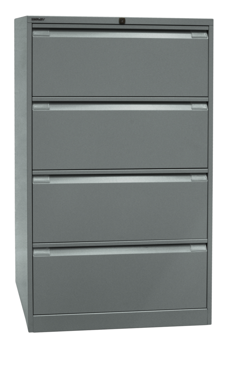 Bisley Hängeregistraturschrank, 4 Auszüge, silber/silber Standard 2 ZOOM