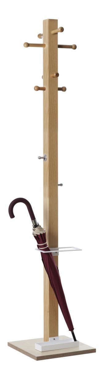 Paperflow Garderobenständer easyCloth Wood Range Modell <B> aus Holz mit Schirmhalter, mit 8/2 Haken, Buche/weiß Standard 1 ZOOM