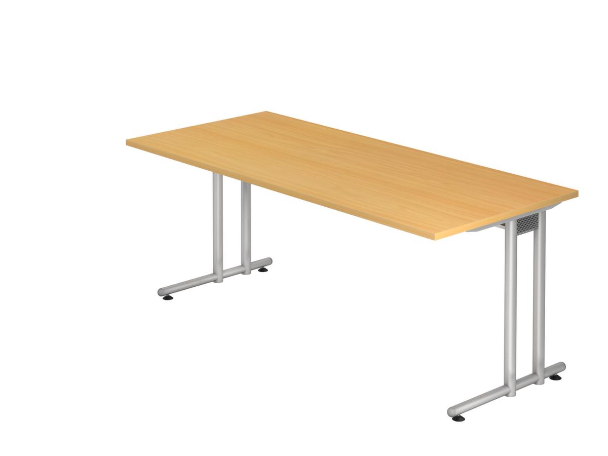 Schreibtisch Terra Nova mit C-Fußgestell, Breite x Tiefe 1800 x 800 mm, Platte Buche