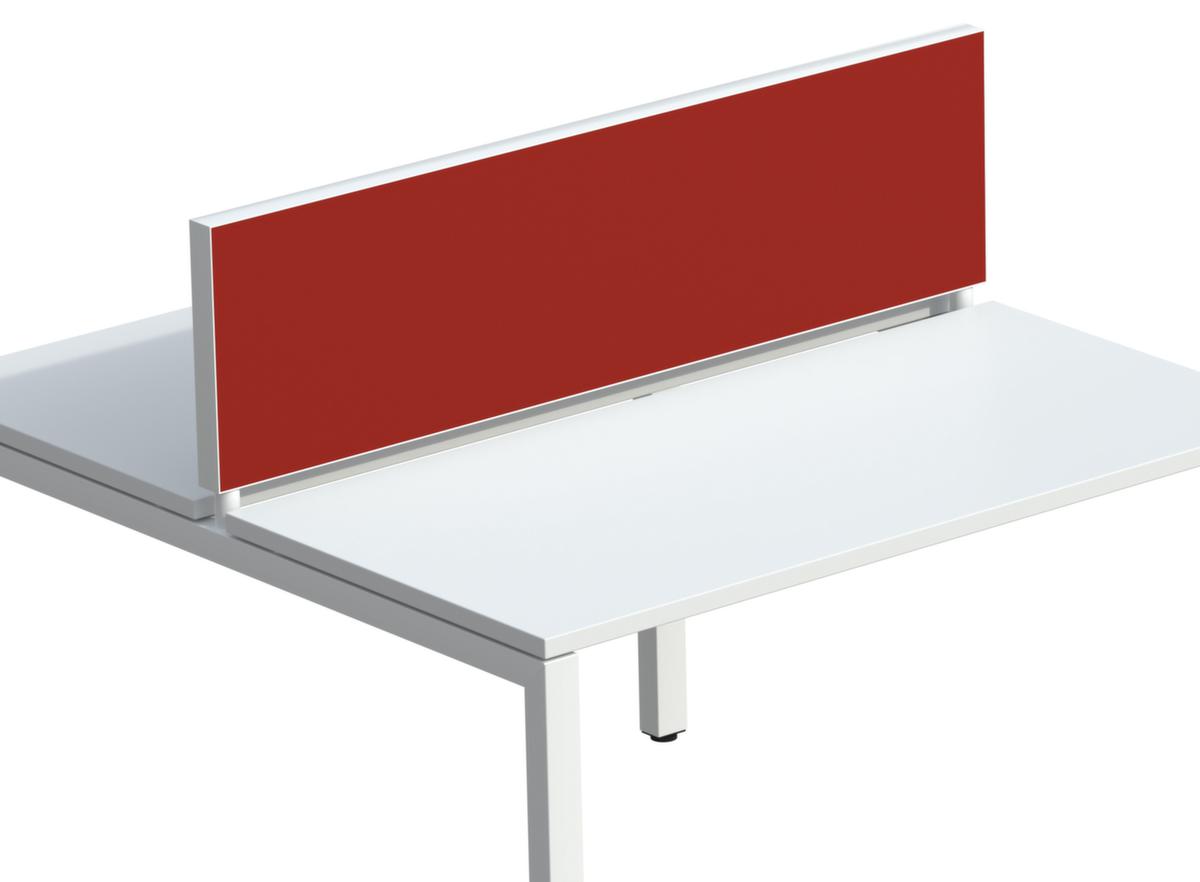Paperflow Tischtrennwand, Höhe x Breite 330 x 1600 mm, Wand rot Standard 1 ZOOM