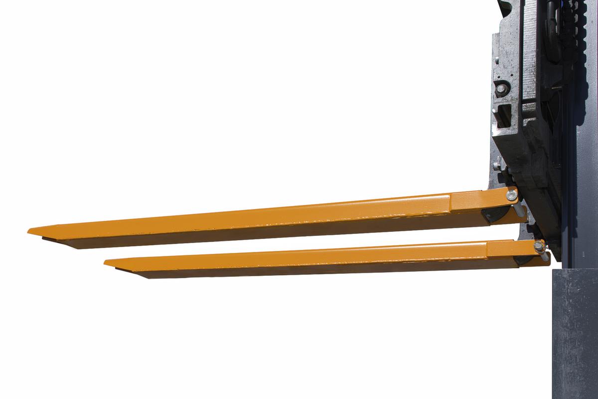 Bauer Gabelverlängerung mit geschlossener Unterseite, RAL7021 Schwarzgrau, für Zinkenquerschnitt Höhe x Breite 45 x 100 mm Detail 2 ZOOM